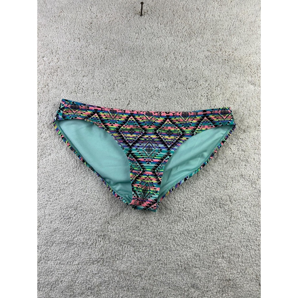 No Boundaries Bikini Bottom Womens Medium Aztec Swim Bathing Suit M 7-9